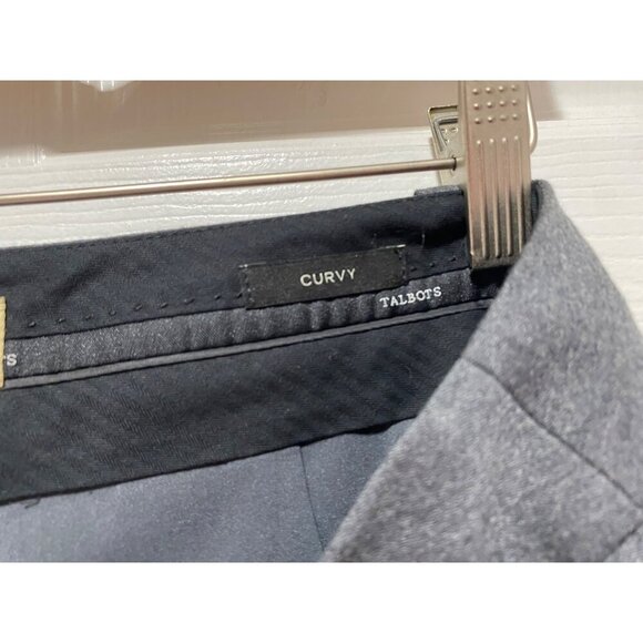 TALBOTS Size 4 Curvy Gray Fully Lined Wool Dress Pants Woven in ITALY - Picture 6 of 6